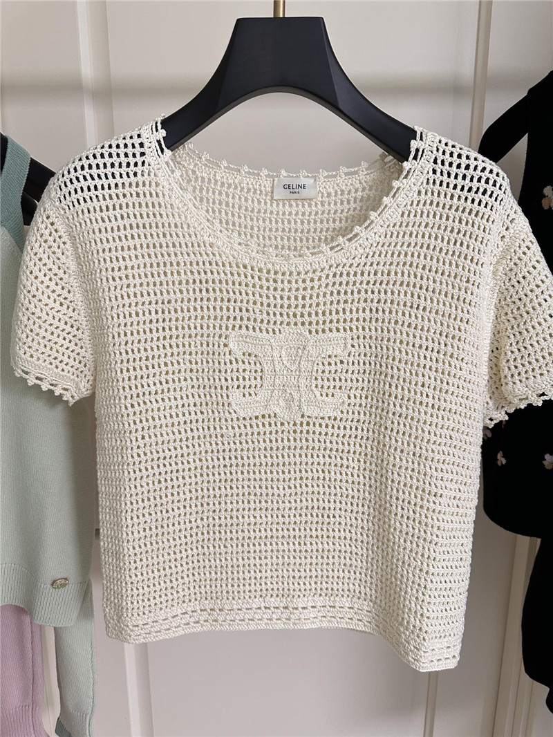 celine hollow short sleeve replica designer clothes