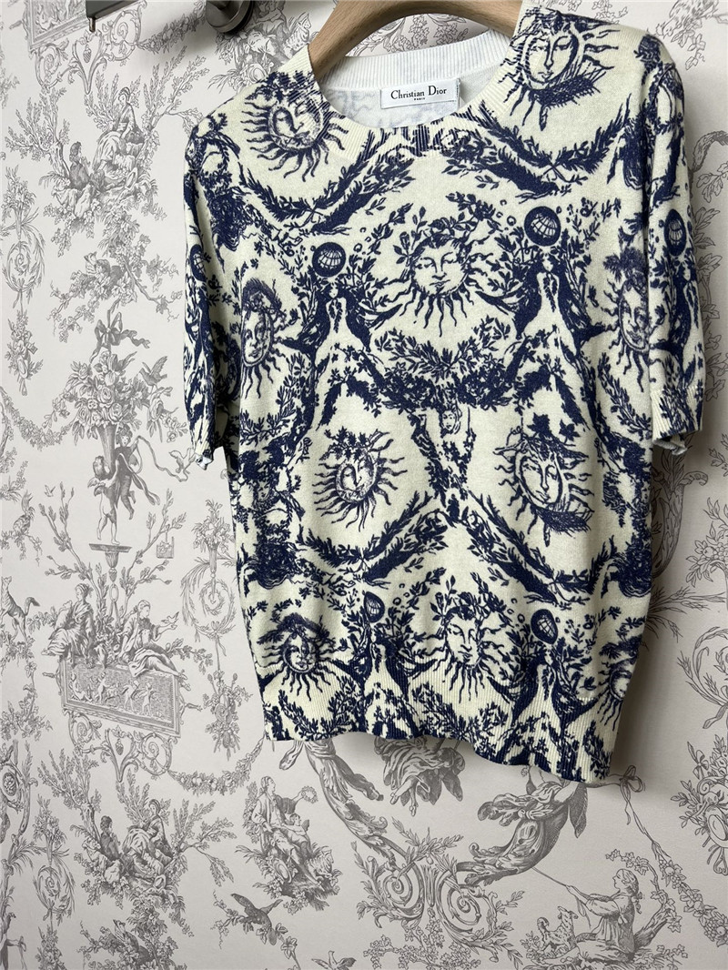 D10r sunflower knitted short sleeves cheap replica designer clothes