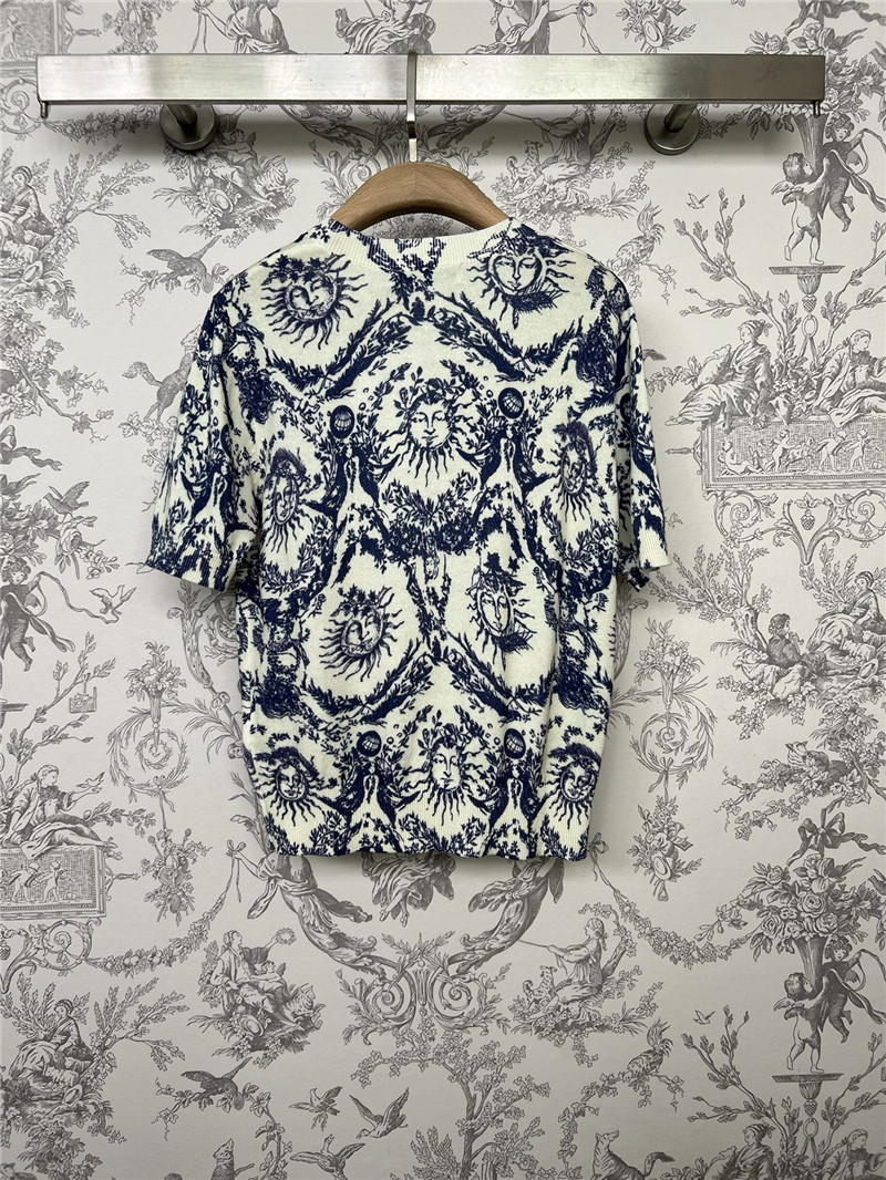 D10r sunflower knitted short sleeves cheap replica designer clothes