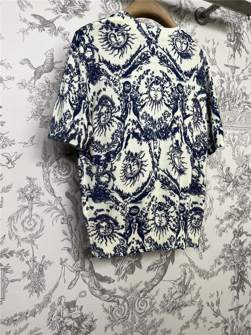 D10r sunflower knitted short sleeves cheap replica designer clothes