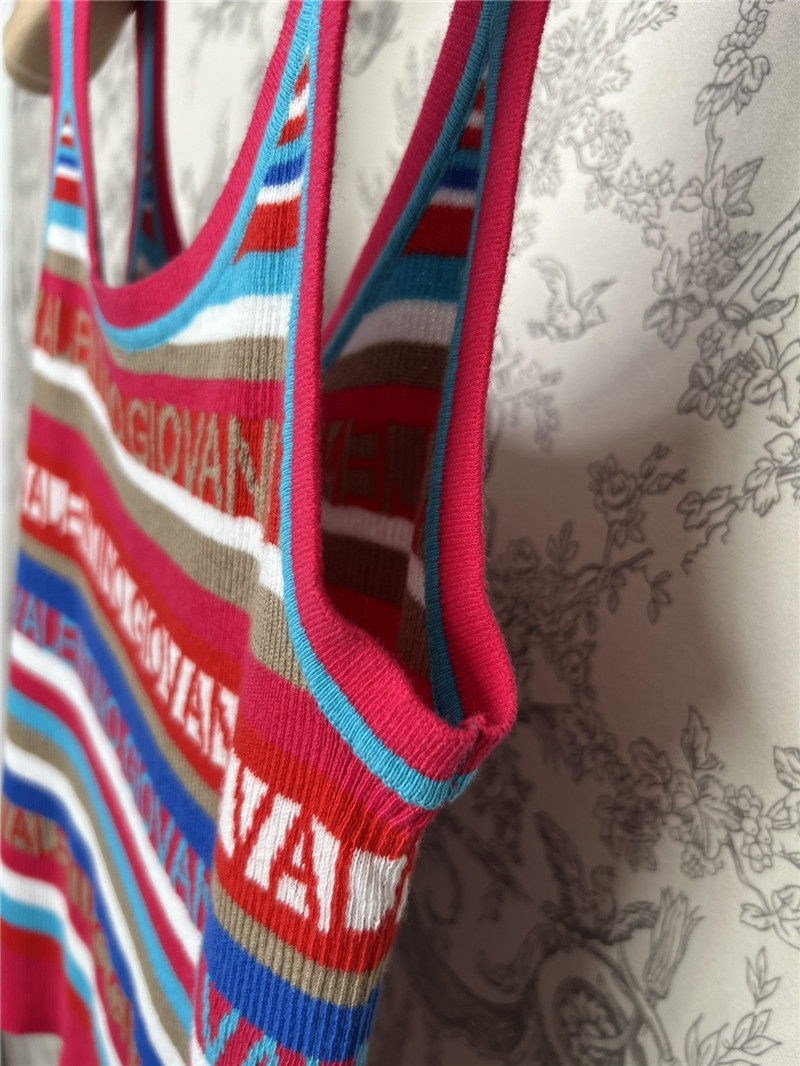 Va1e*ntin0 logo jacquard striped vest