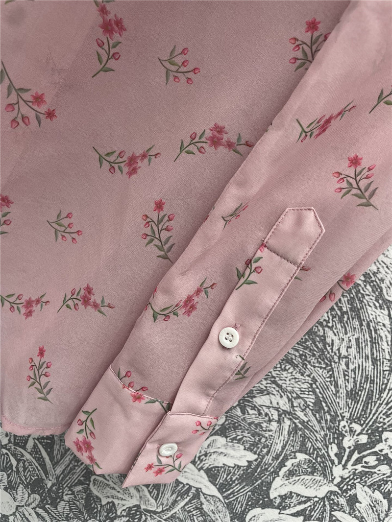 Ch**el full printed see-through shirt replica designer clothes