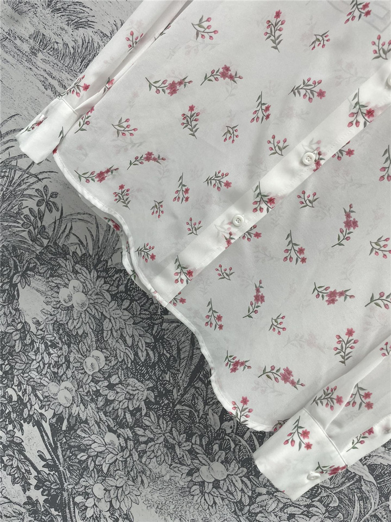 Ch**el full printed see-through shirt replica designer clothes