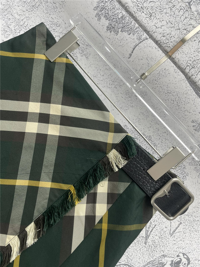 Bv*b*rry plaid fringed skirt replica d&g clothing