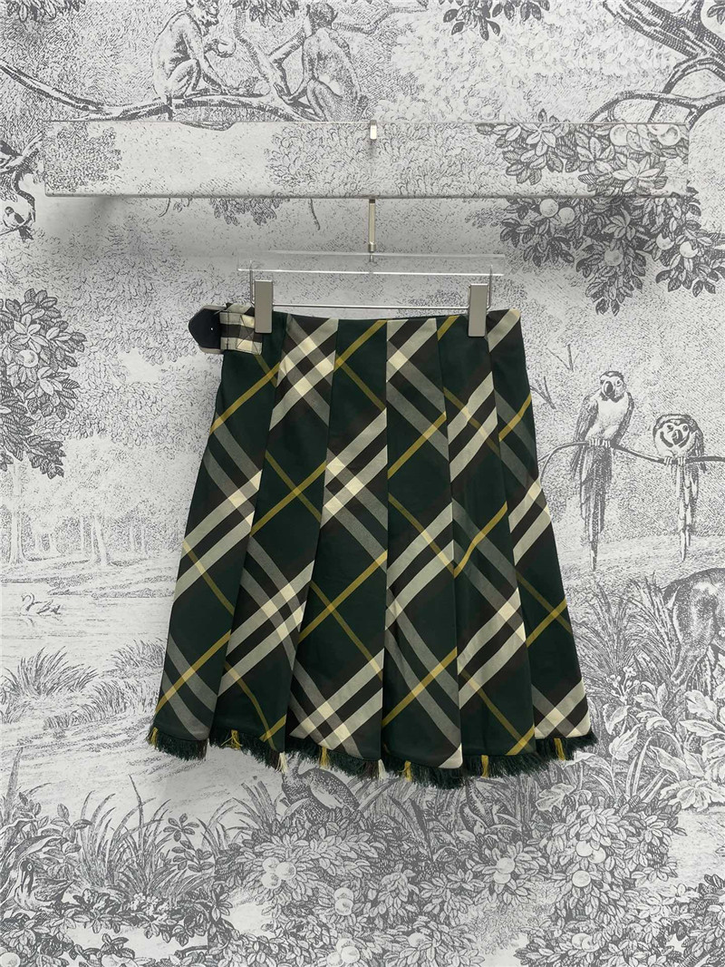 Bv*b*rry plaid fringed skirt replica d&g clothing