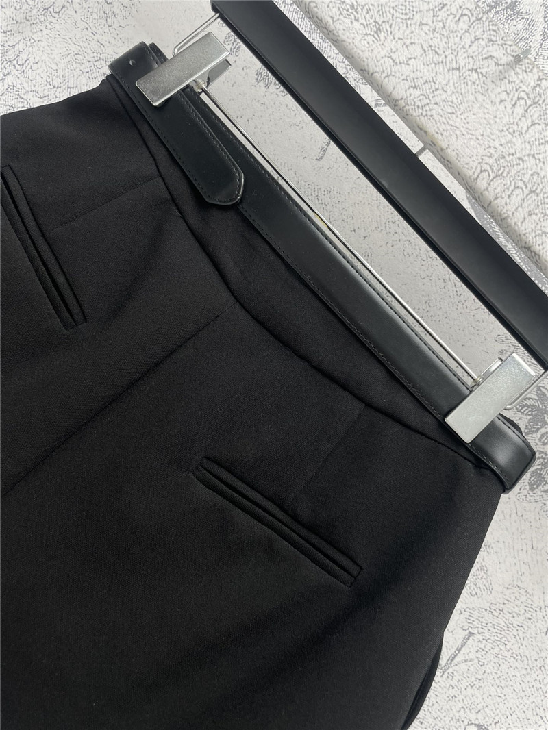 YSL metallic logo belt shorts replica designer clothing websites