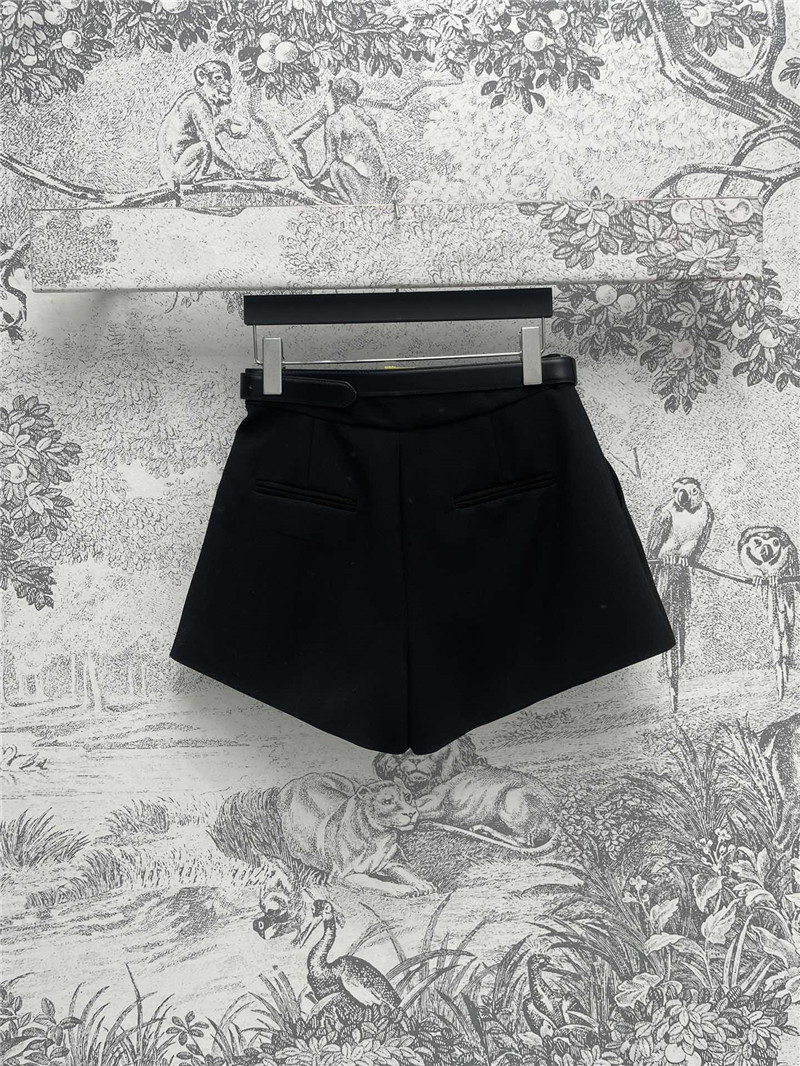 YSL metallic logo belt shorts replica designer clothing websites