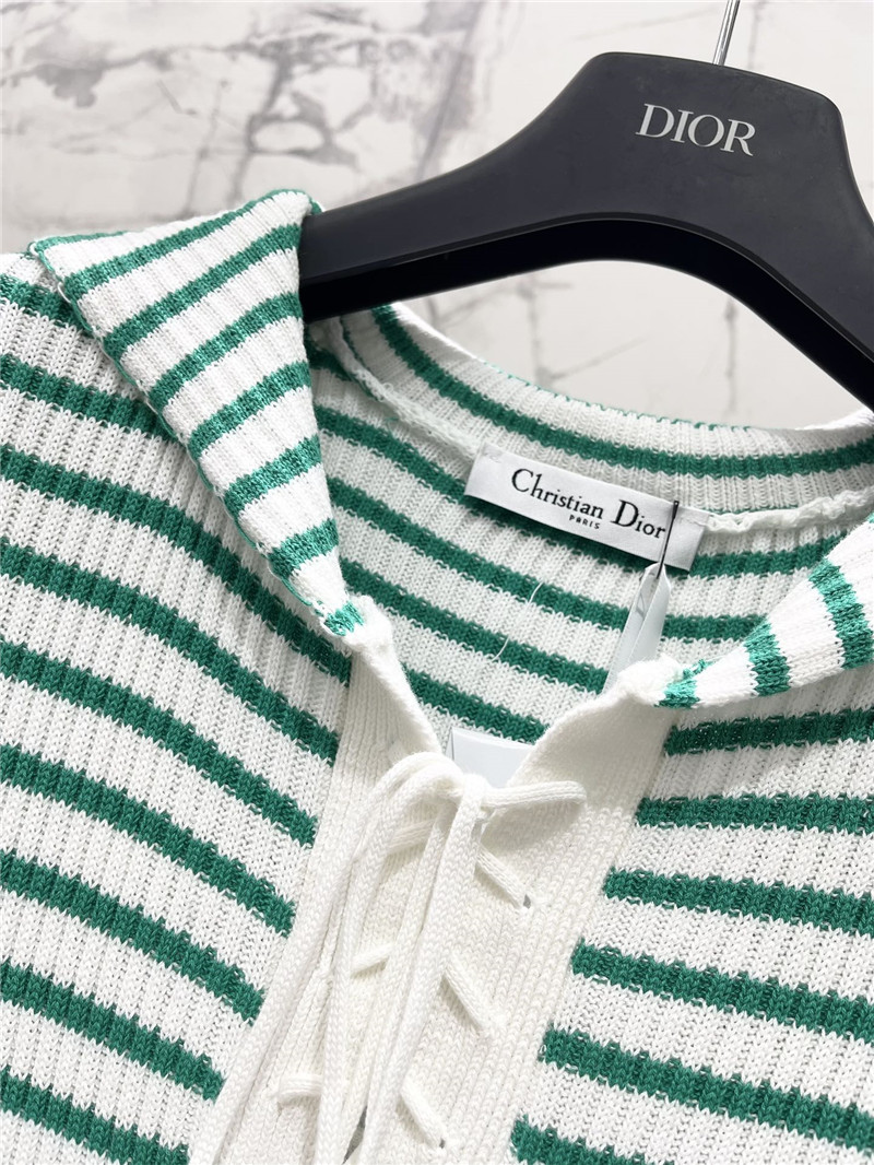 D10r navy neck short sleeve knitted dress replica clothes