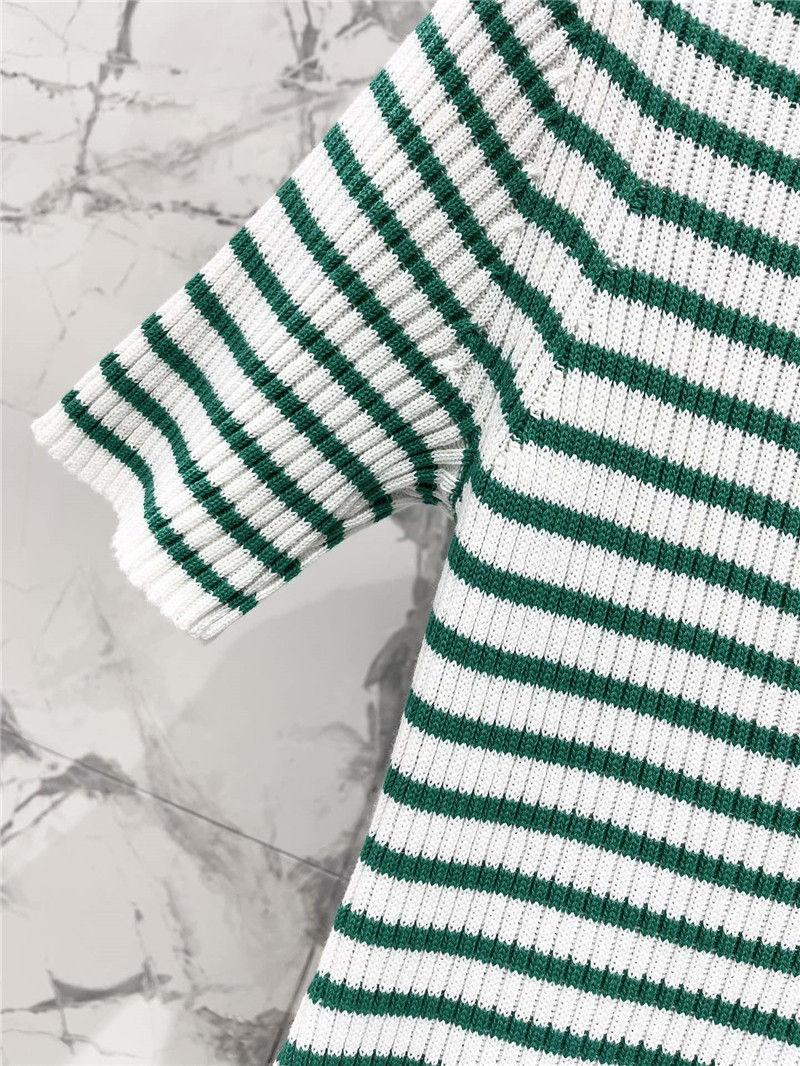 D10r navy neck short sleeve knitted dress replica clothes