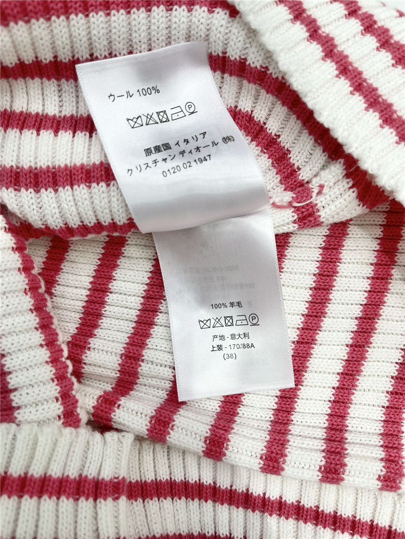 D10r navy neck short sleeve knitted dress replica clothes