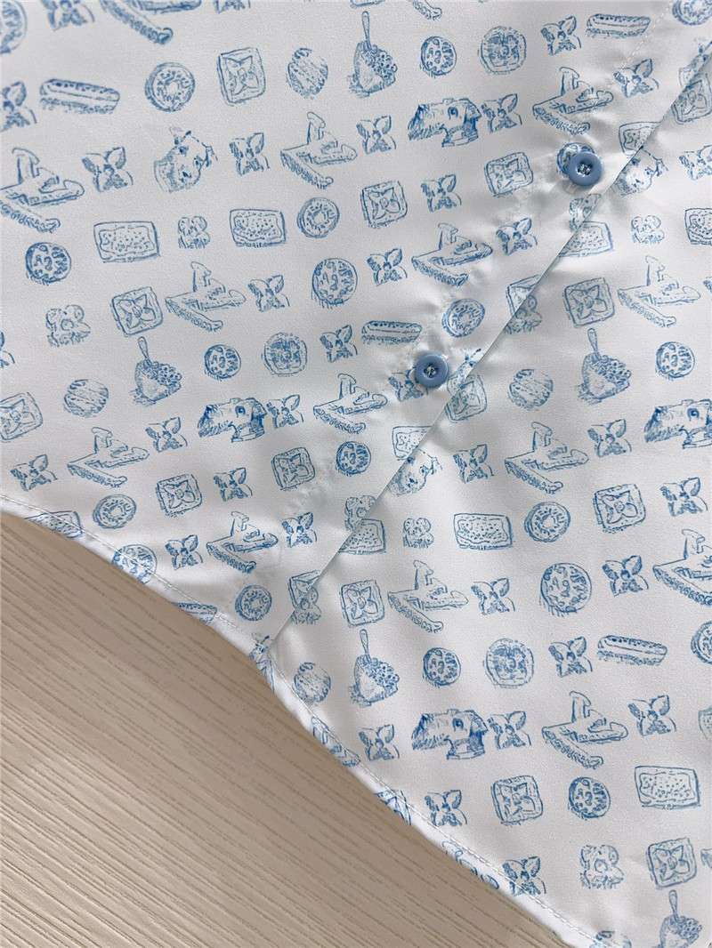 louis vuitton LV lapel shirt + shorts set replica clothing