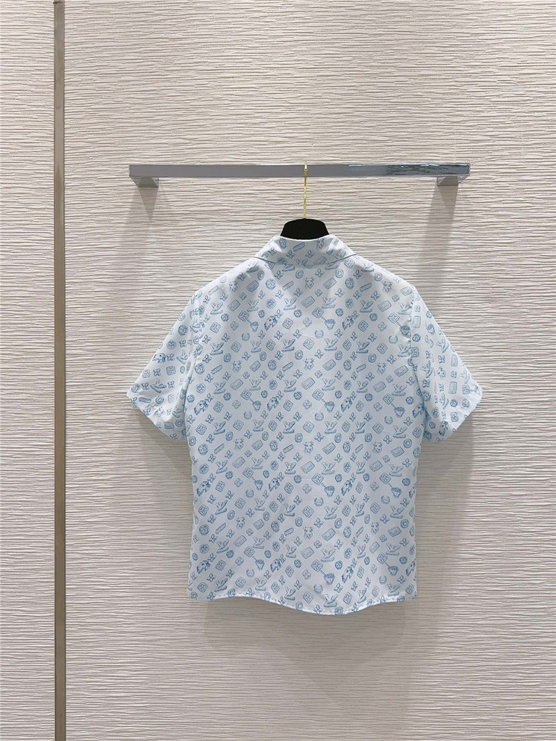 louis vuitton LV lapel shirt + shorts set replica clothing