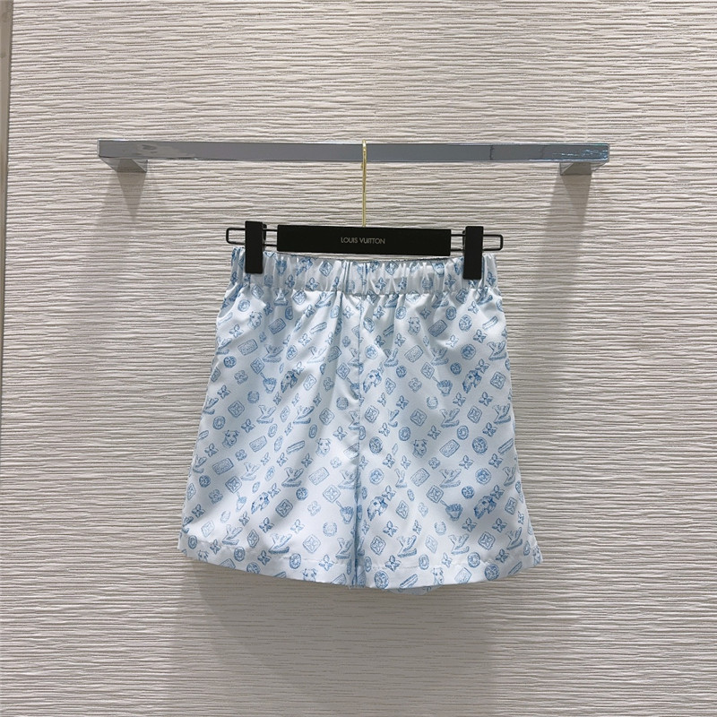 louis vuitton LV lapel shirt + shorts set replica clothing