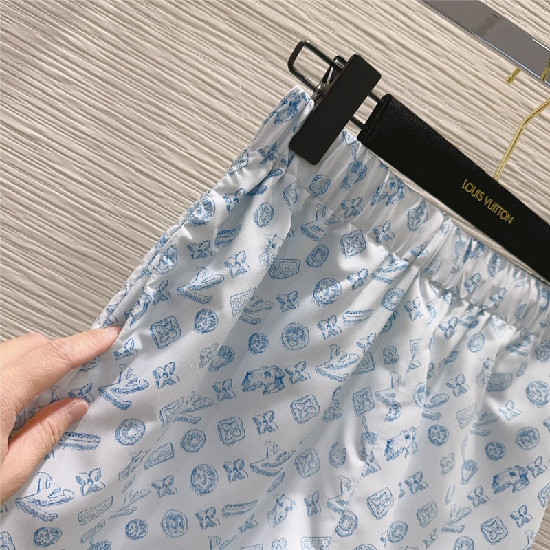 louis vuitton LV lapel shirt + shorts set replica clothing