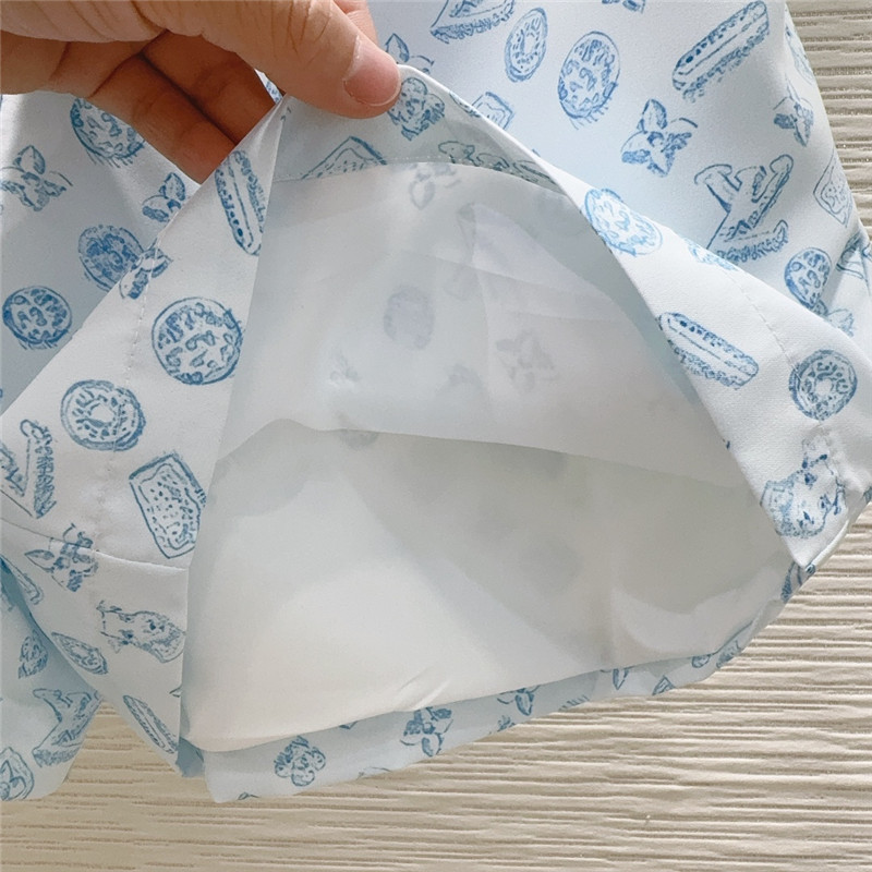 louis vuitton LV lapel shirt + shorts set replica clothing