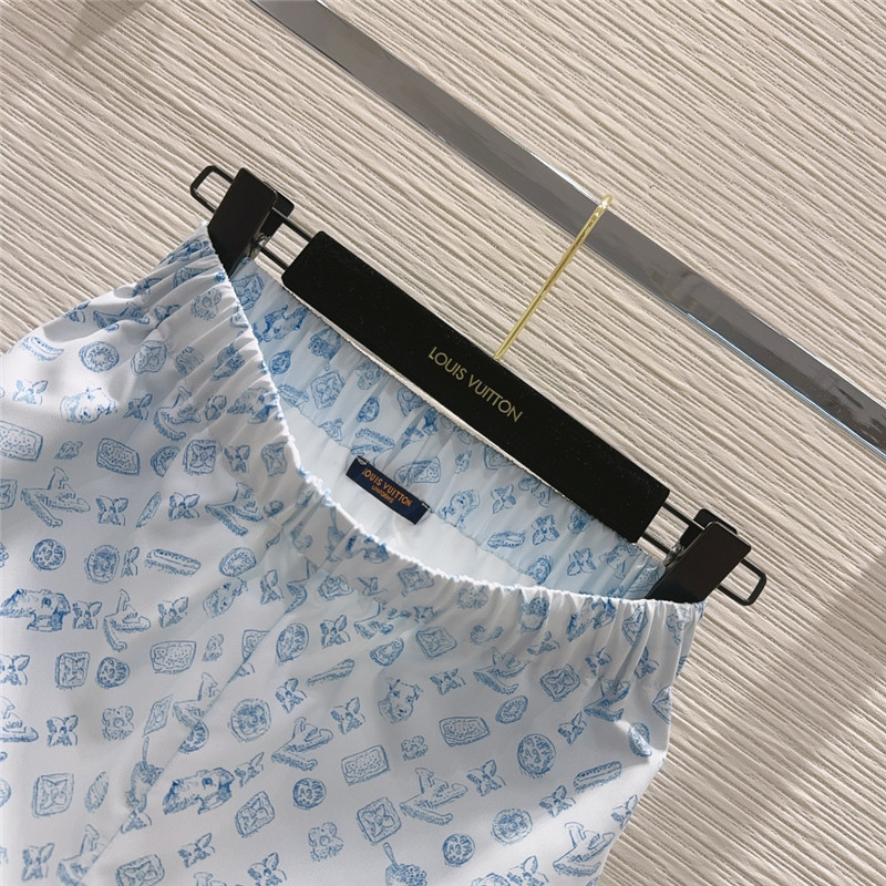 louis vuitton LV lapel shirt + shorts set replica clothing