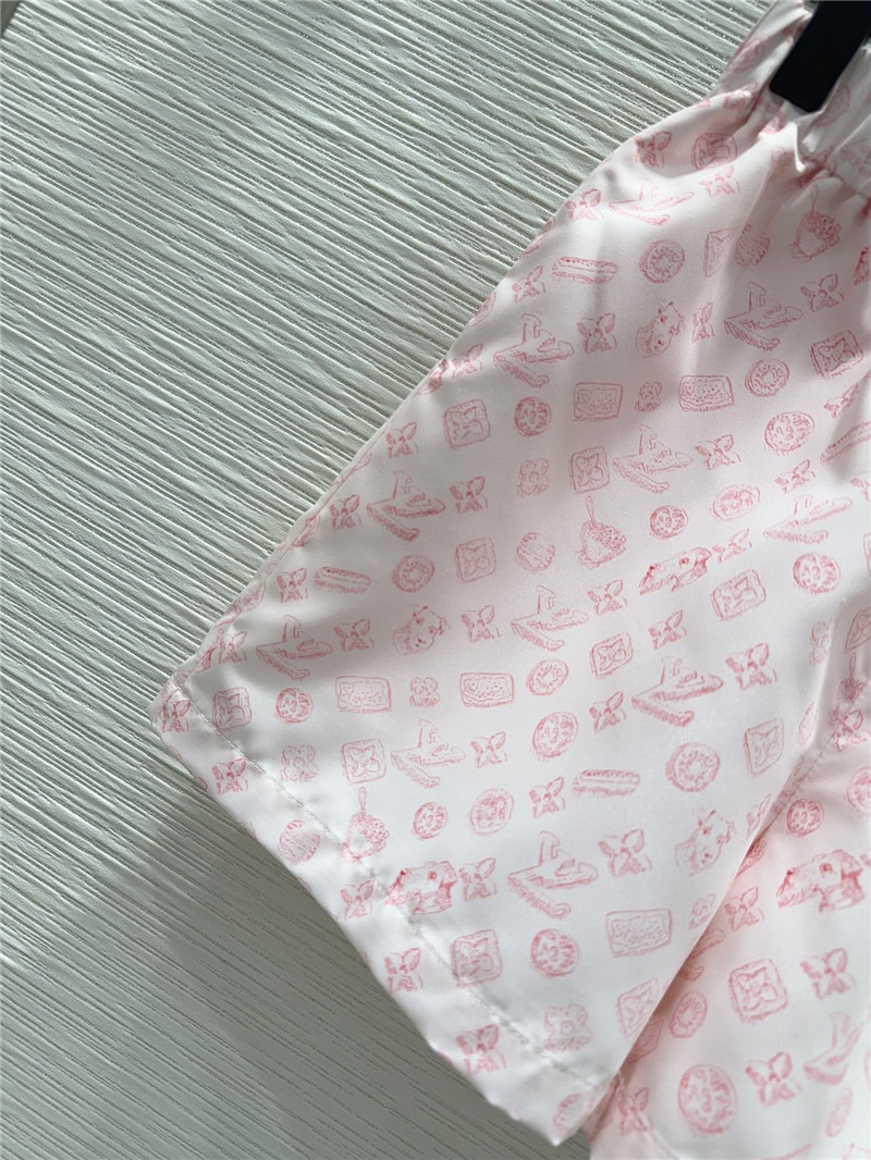 louis vuitton LV lapel shirt + shorts set replica clothing