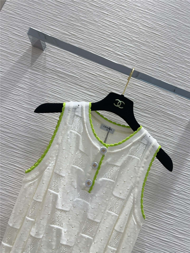 Chanel crew neck sweater sleeveless vest replica designer clothes