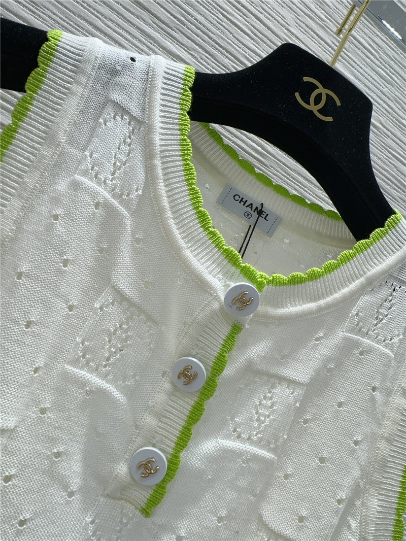 Chanel crew neck sweater sleeveless vest replica designer clothes