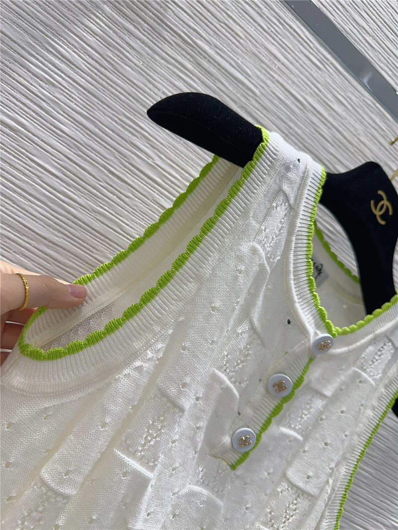 Chanel crew neck sweater sleeveless vest replica designer clothes