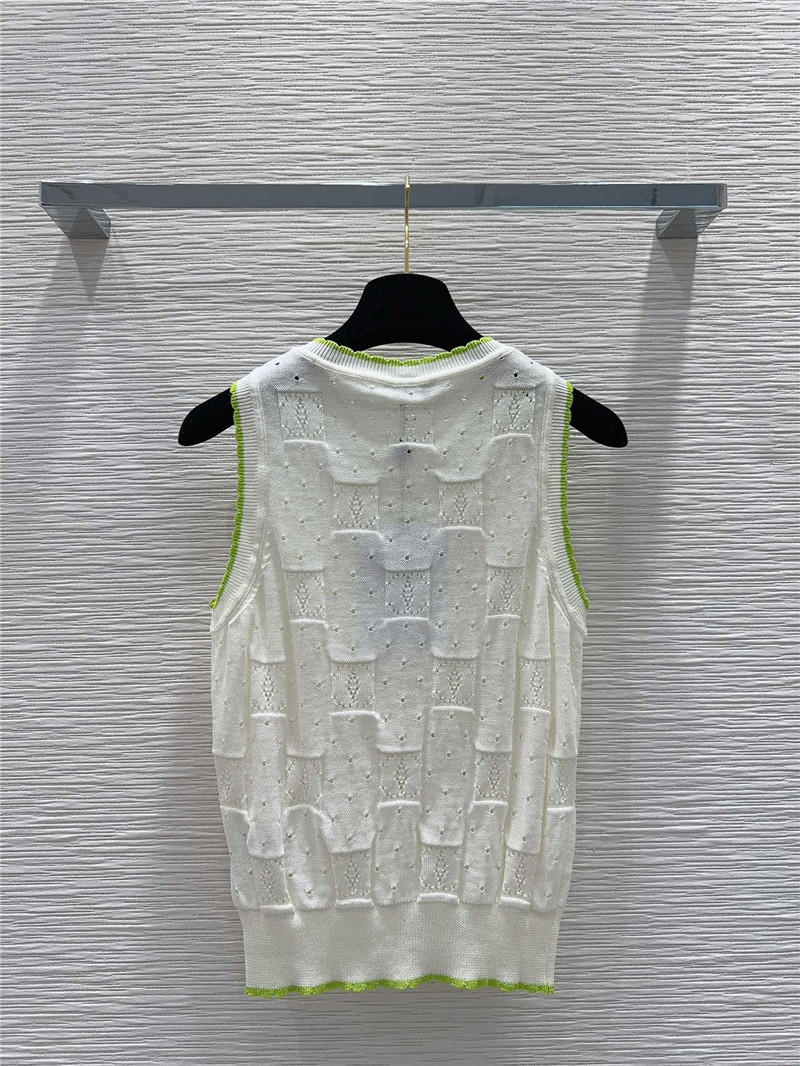 Chanel crew neck sweater sleeveless vest replica designer clothes