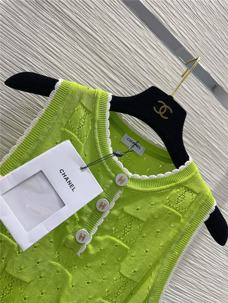 Ch**el crew neck sweater sleeveless vest replica designer clothes
