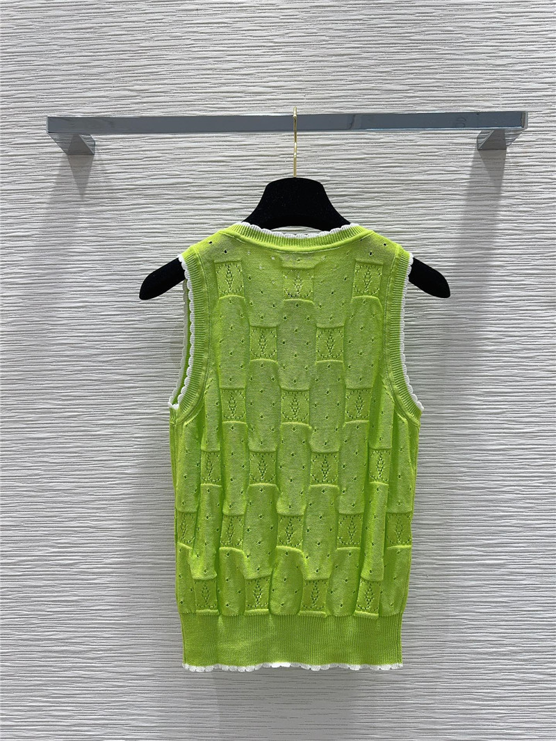 Ch**el crew neck sweater sleeveless vest replica designer clothes