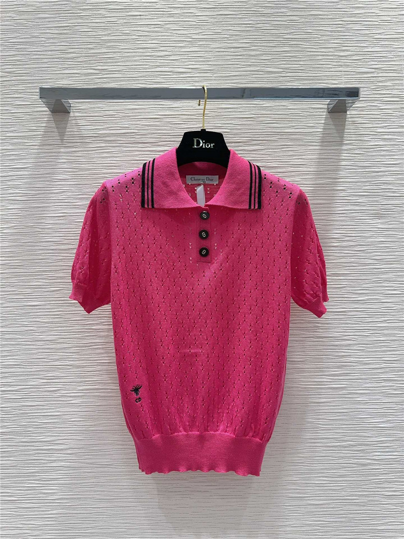 dior classic lapel short sleeve sweater replica clothing