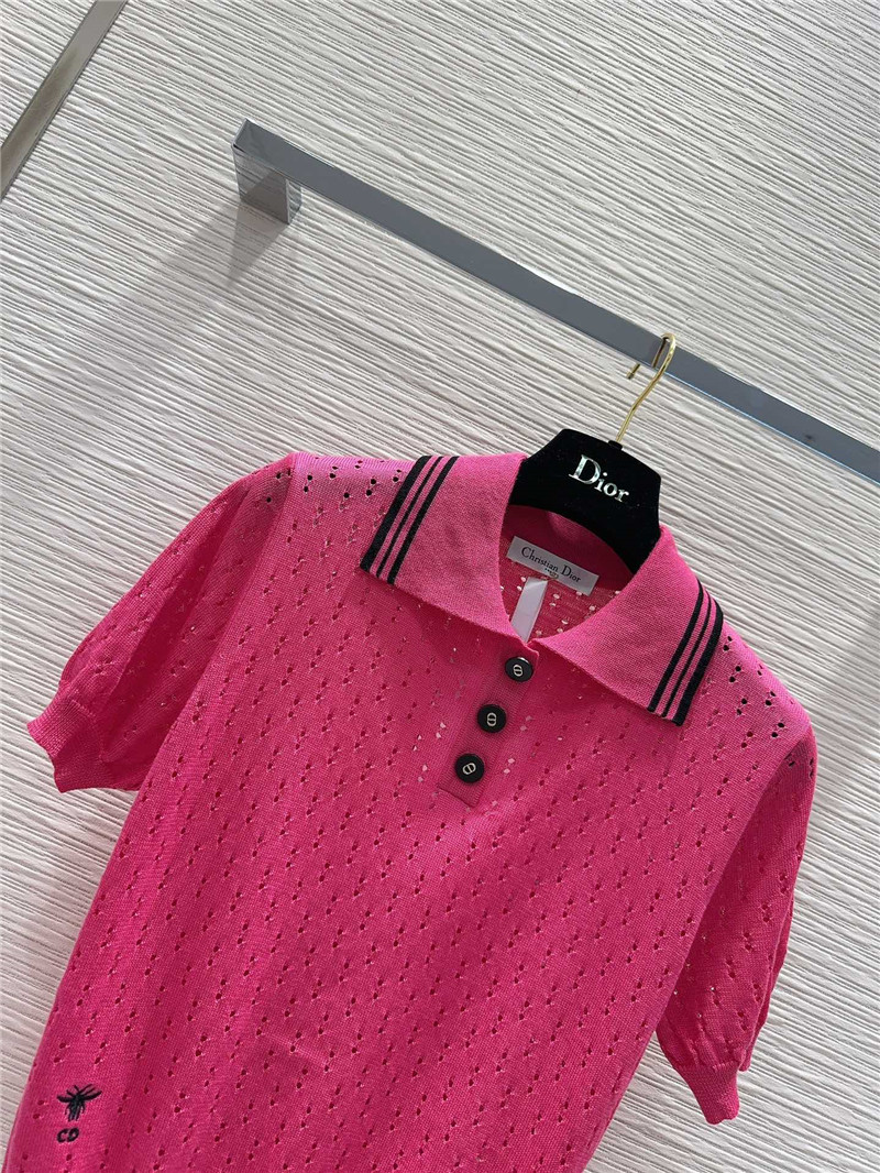 D10r classic lapel short sleeve sweater replica clothing