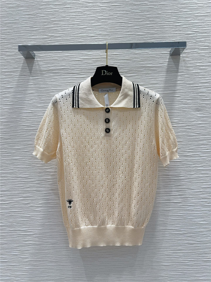 dior classic lapel short sleeve sweater replica clothing