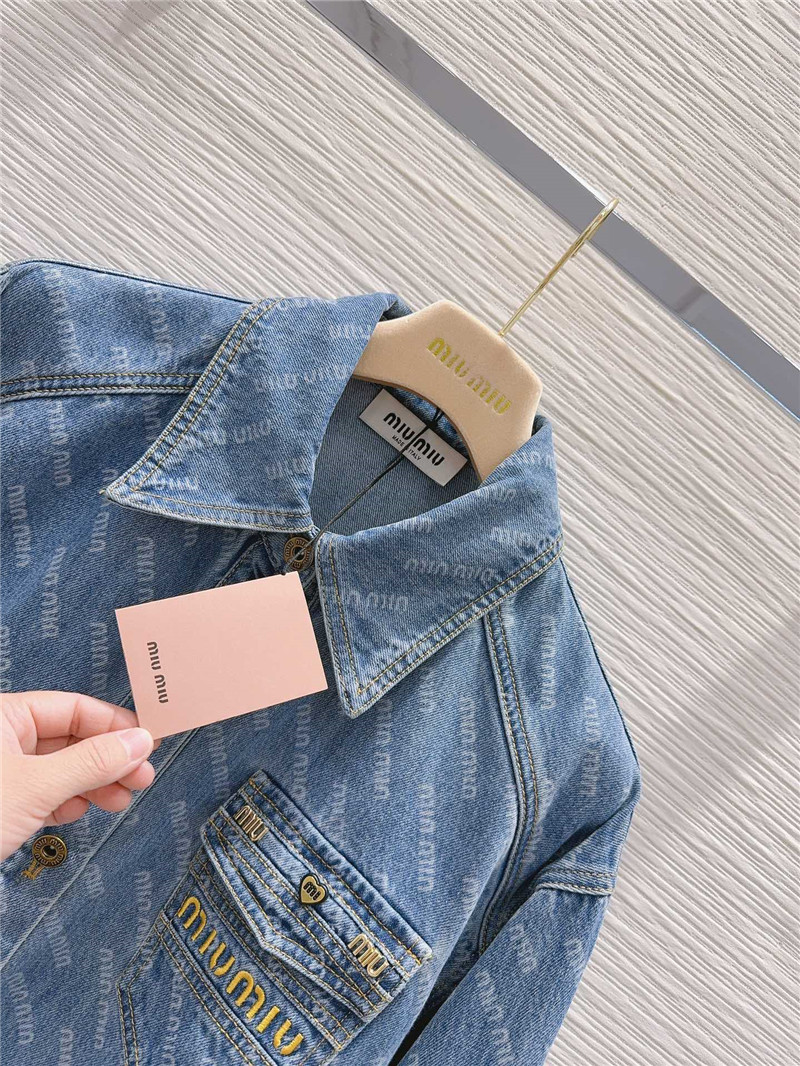 M1um1u denim shirt replica designer clothing websites