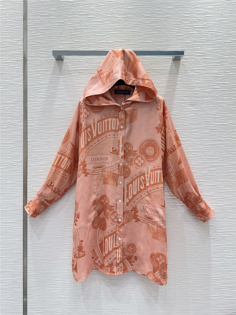 louis vuitton LV hooded shirt replica d&g clothing