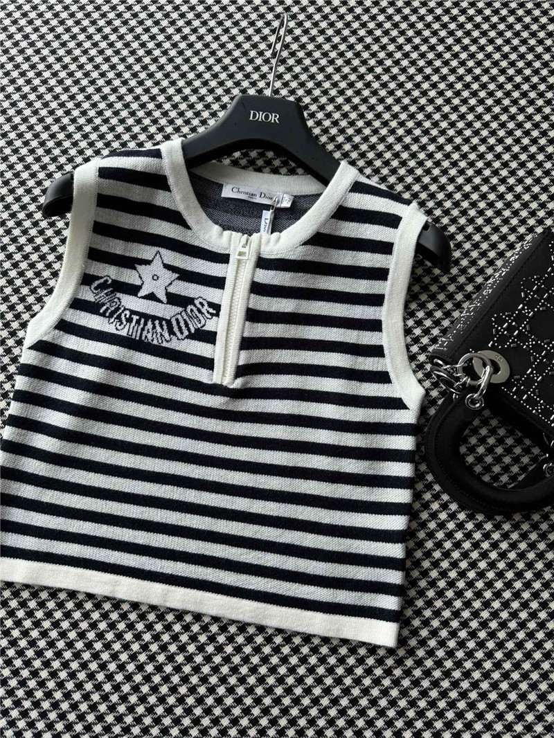 D10r knitted striped vest replicas clothes