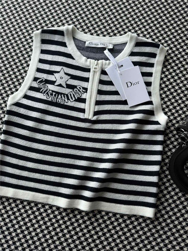 D10r knitted striped vest replicas clothes