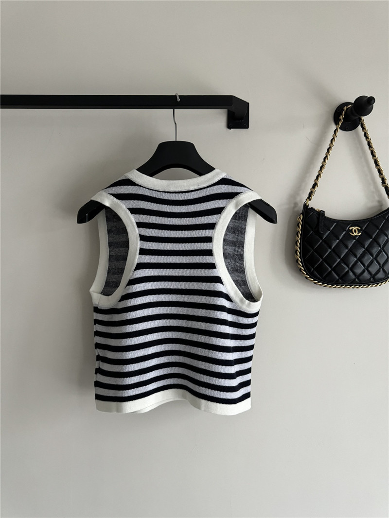 D10r knitted striped vest replicas clothes