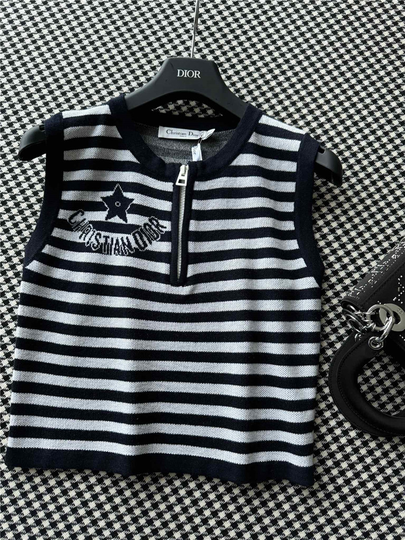 D10r knitted striped vest replicas clothes