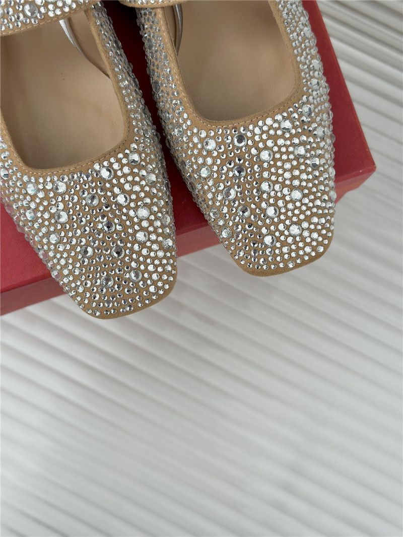 Va1e*ntin0 metal v buckle mary jane shoes replica designer shoes