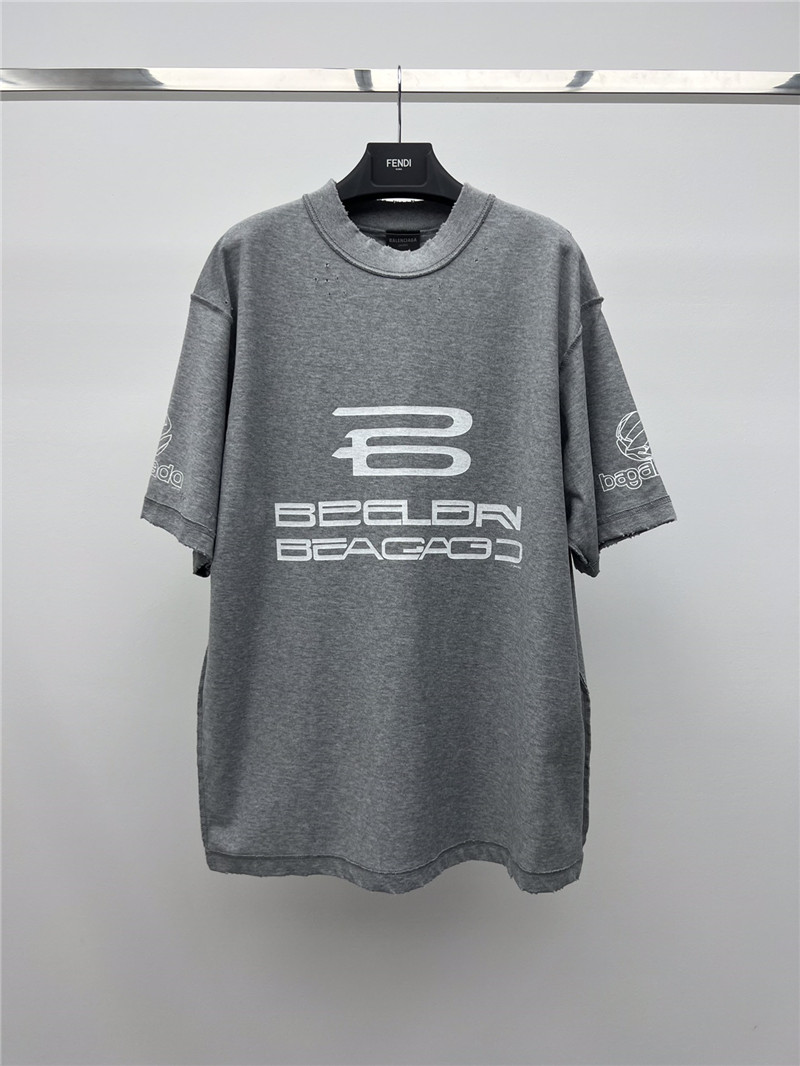 Balenciaga Oversized Printed Cotton Jersey T-Shirt