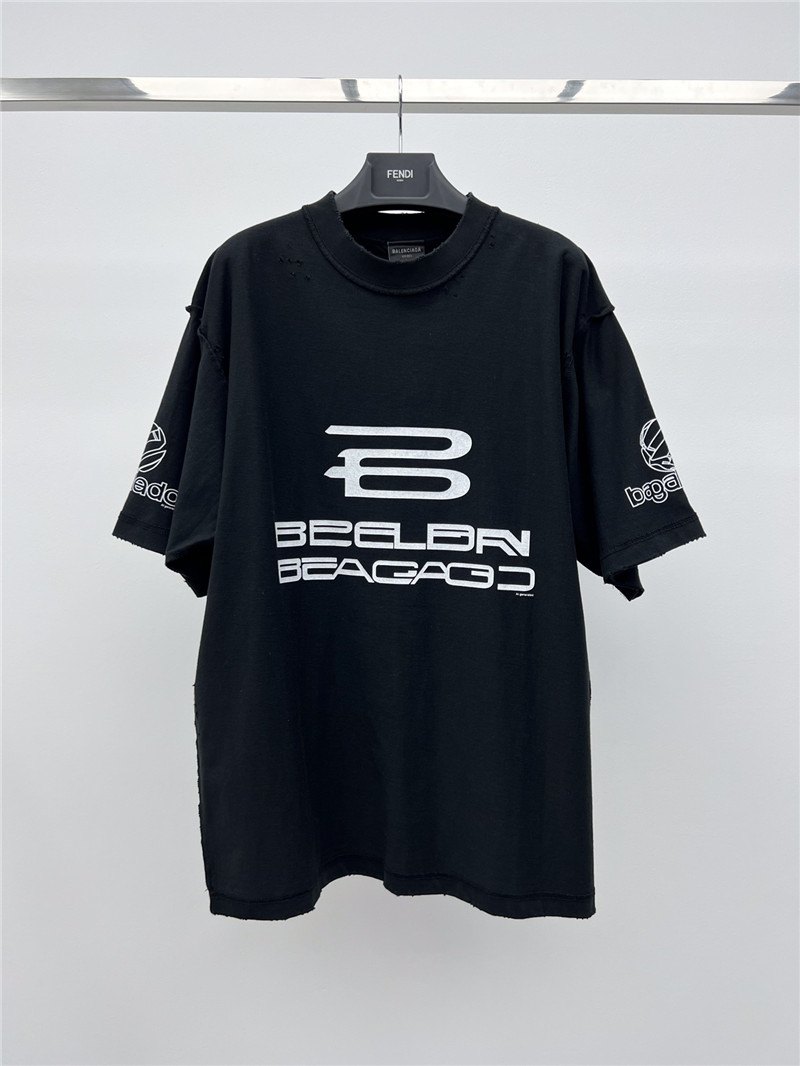 Balenciaga ripped printed T-shirt replica d&g clothing