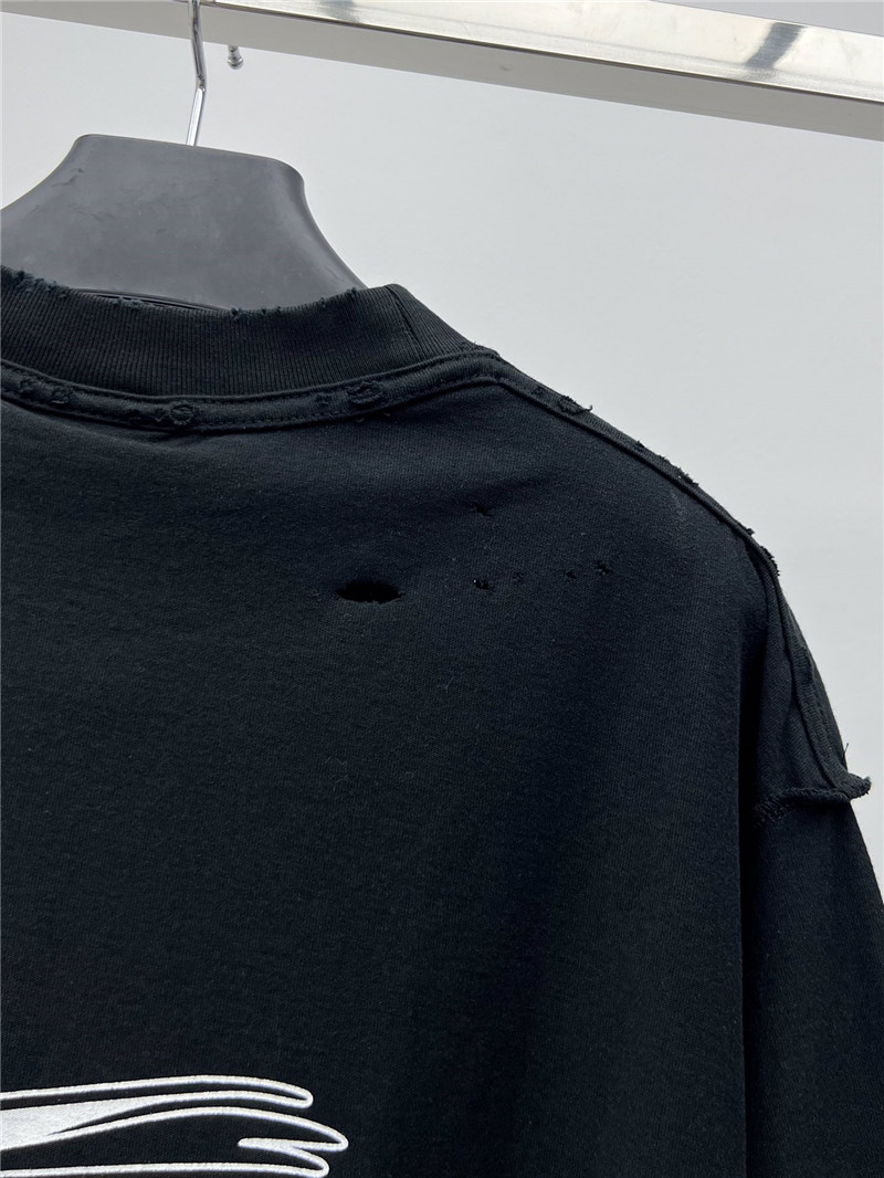 Ba1en*iaga ripped printed t-shirt replica d&g clothing