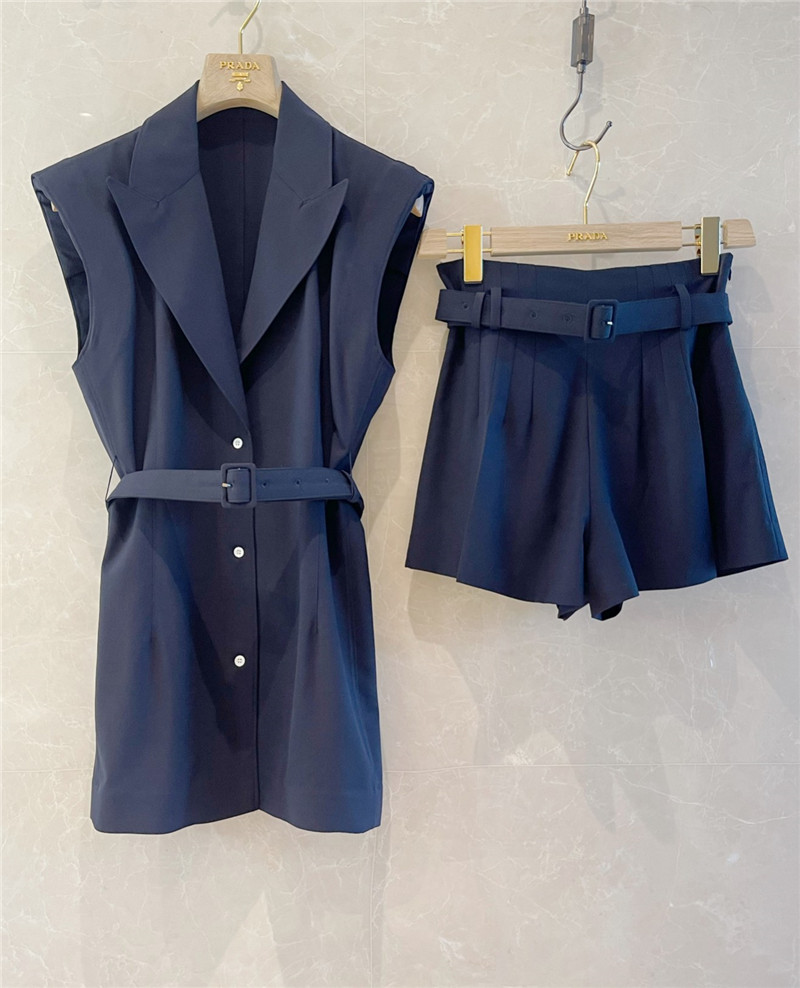 prada vest + shorts set replica d&g clothing