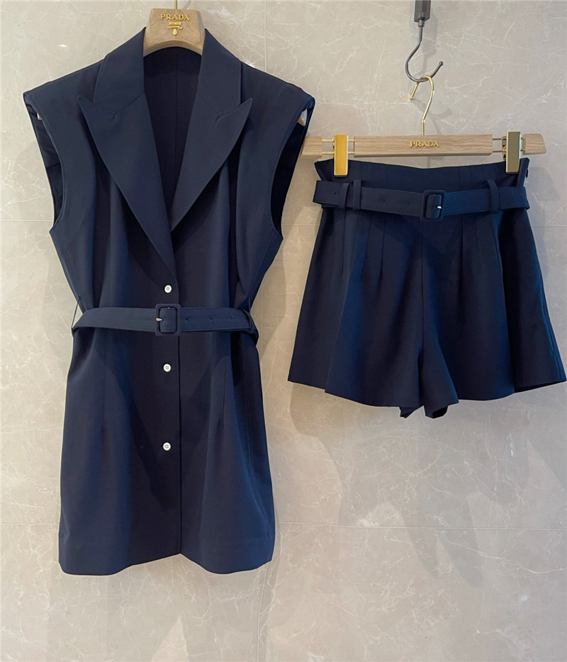 Pra*a vest + shorts set replica d&g clothing