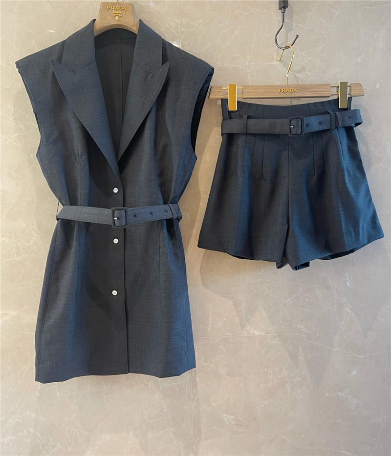 Pra*a vest + shorts set replica d&g clothing