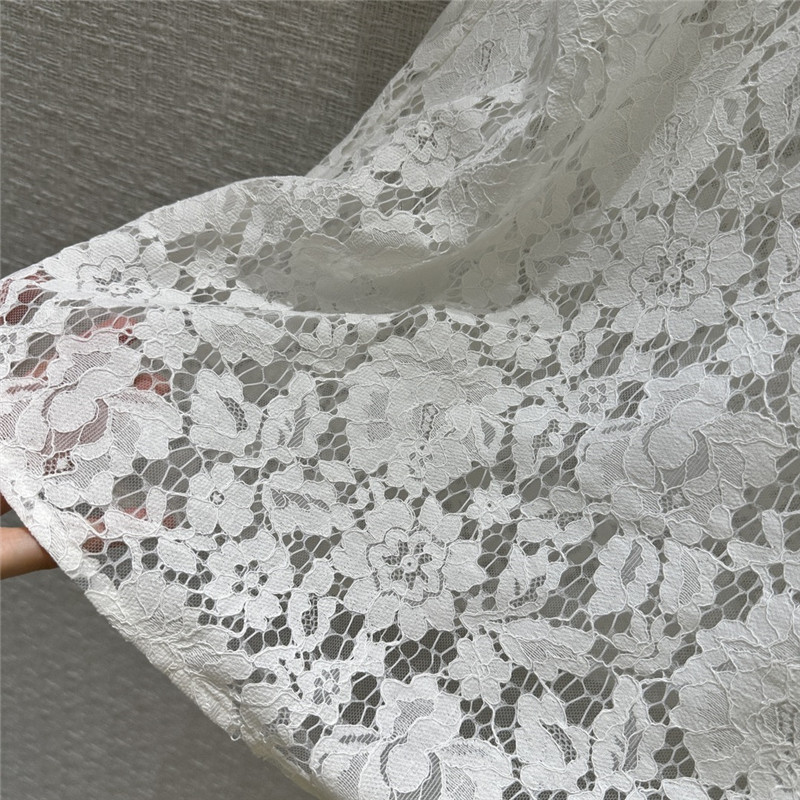 Gvc*1 zippered round neck lace short sleeve top replica clothes