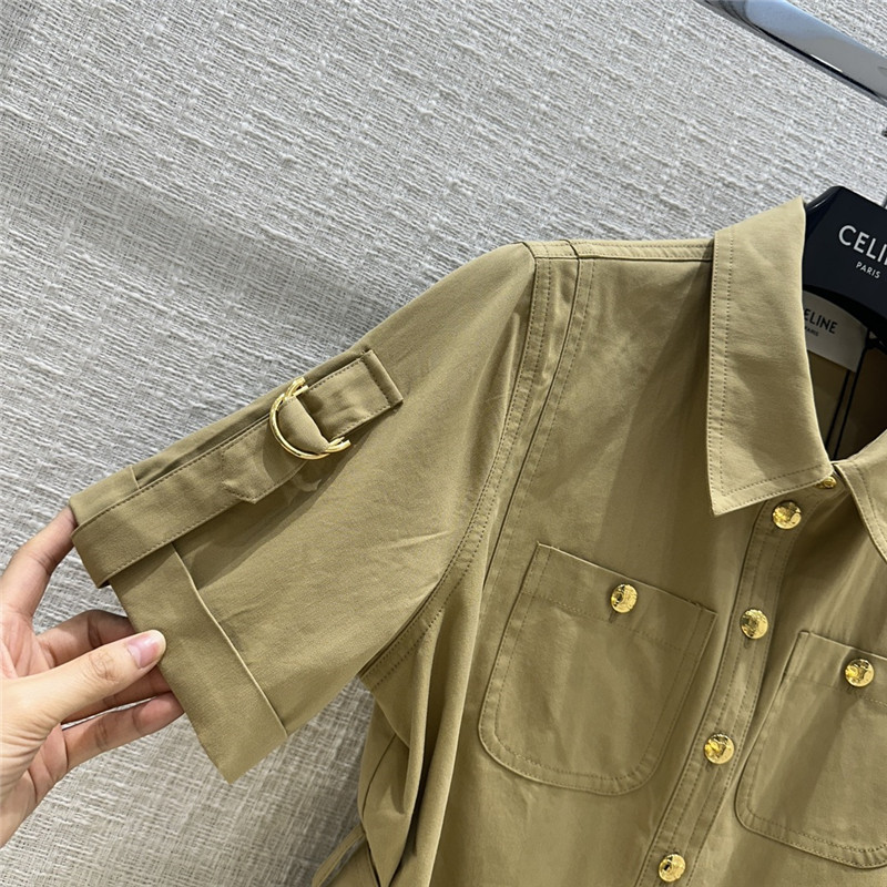 Ce1i*e safari style khaki dress replica clothing sites