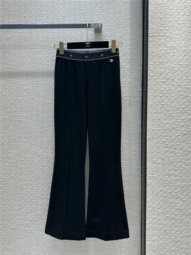 Ch**el letter web waist bootcut pants replica d&g clothing