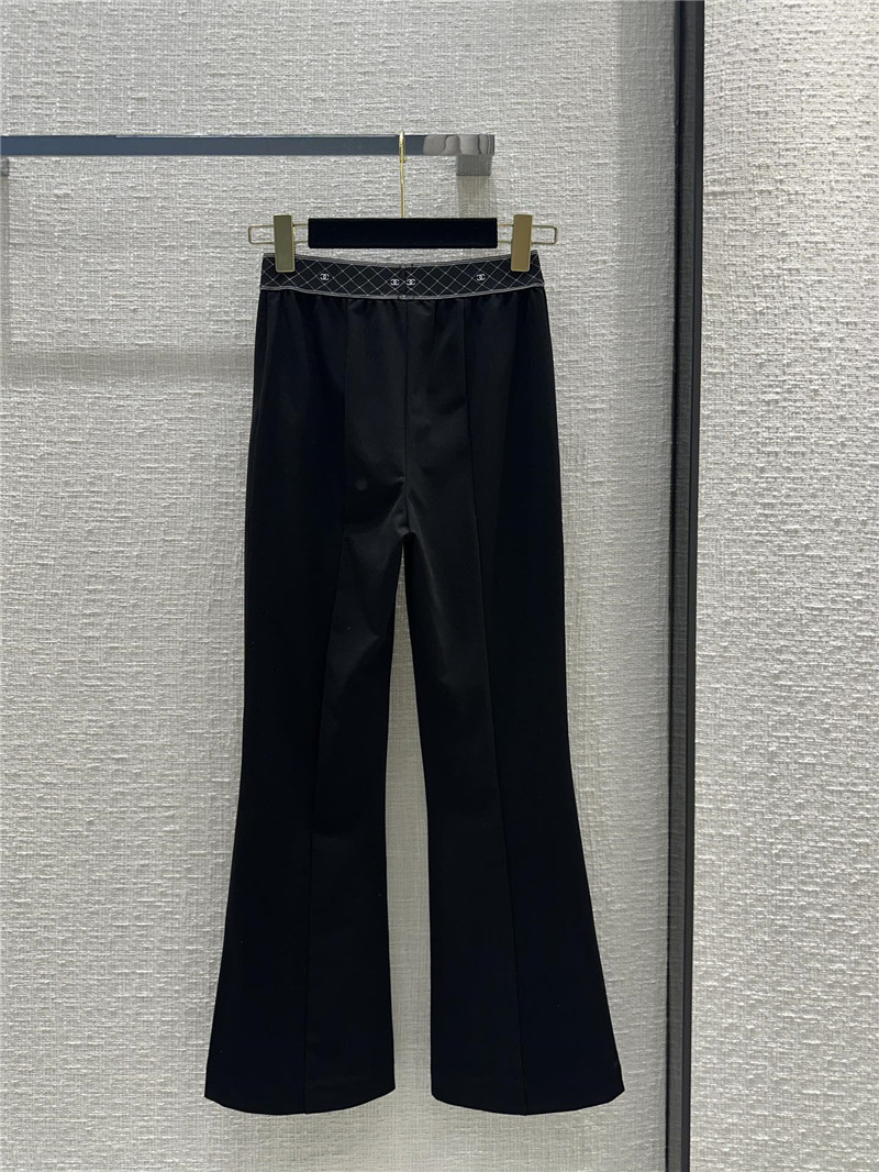 Ch**el letter web waist bootcut pants replica d&g clothing
