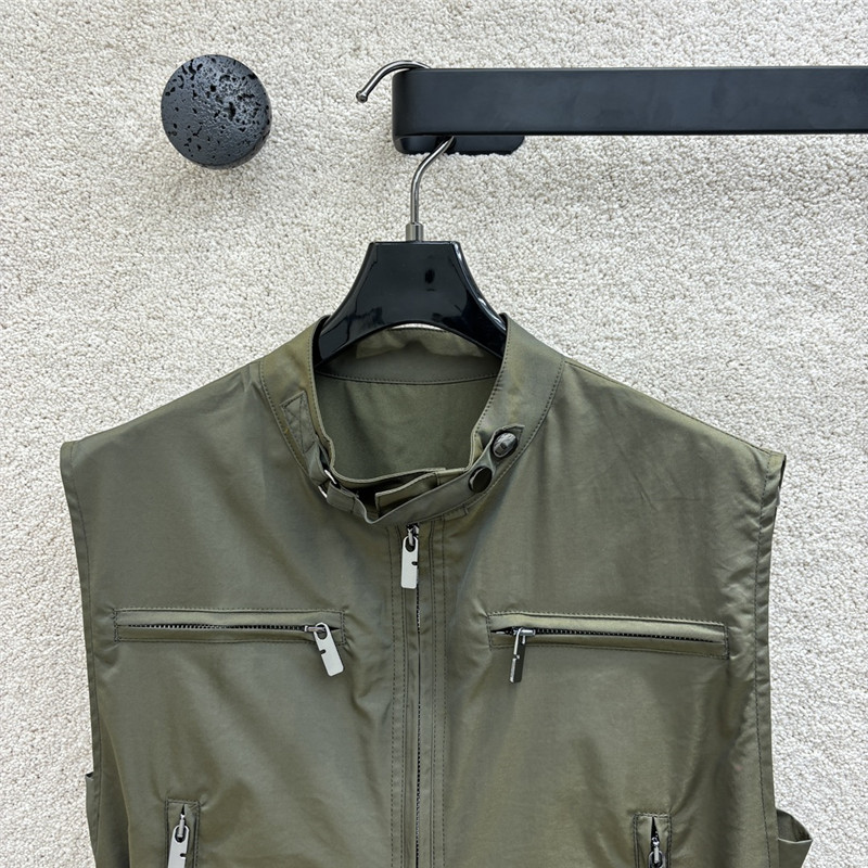 Bv*b*rry stand collar work style sleeveless dress replica clothes