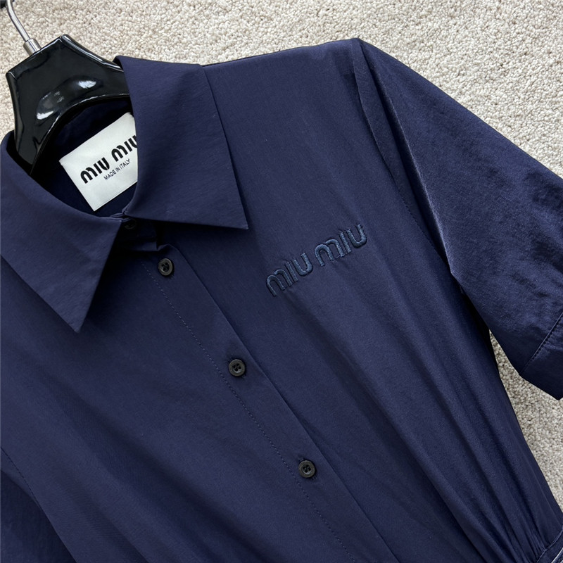 miumiu metal buckle waist short dress replica designer clothes