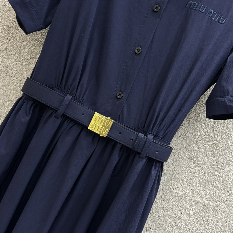 miumiu metal buckle waist short dress replica designer clothes